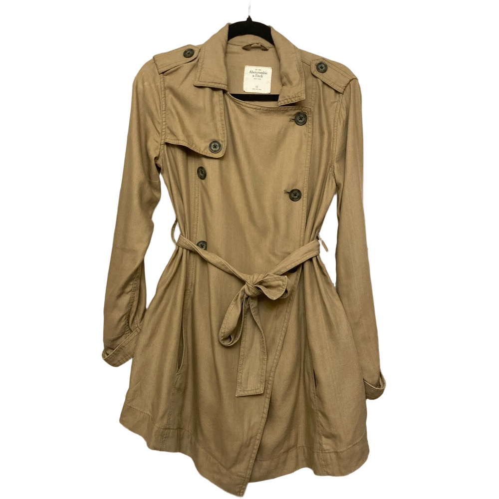 Abercrombie And Fitch Tan Belted Trench Coat